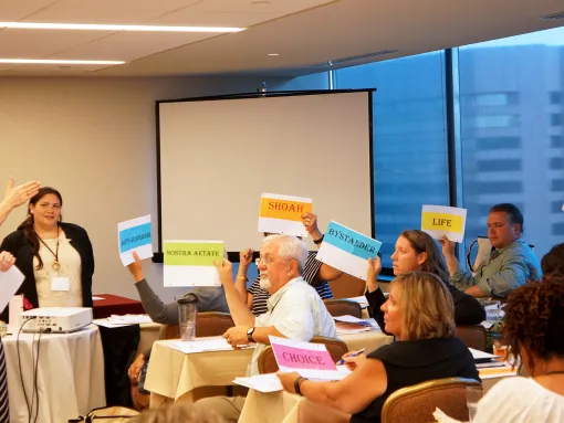 Educator participants in an ADL Bearing Witness training